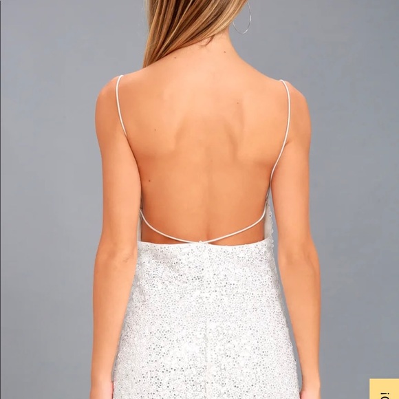 Lulus Force of Fashion White Sequin Mini Dress - Picture 2 of 6